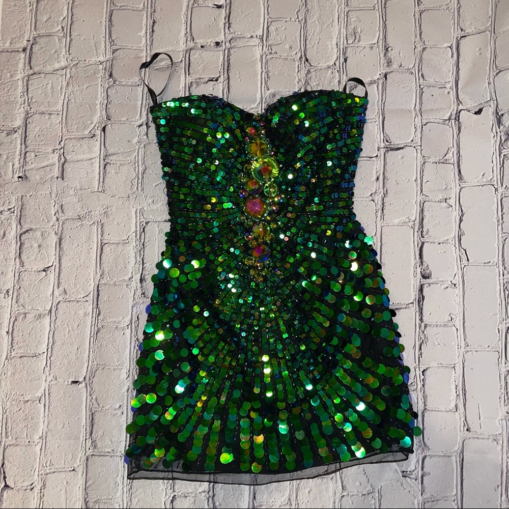 Sherri Hill Sequined Prom Dress